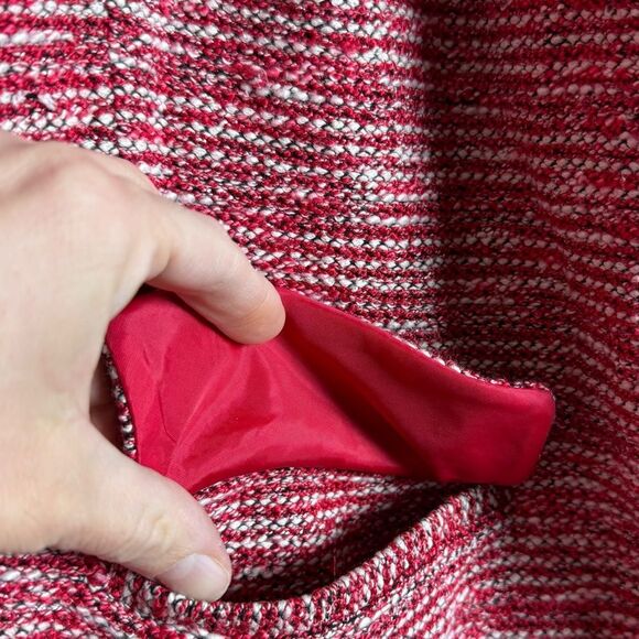 SALE! Red Talbots Short Knit Blazer Size 6 EUC - Picture 5 of 6